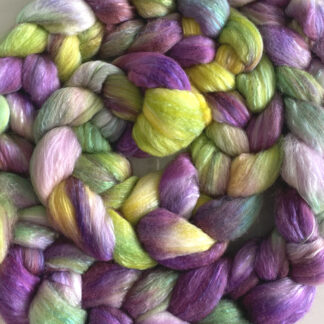 Hand-Dyed Roving - Pansy Petals