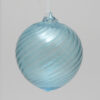 Handblown Glass Christmas Ornament - Blue Twist - Image 2