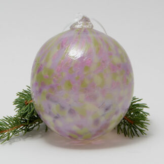 Handblown Glass Christmas Ornament - African Violet