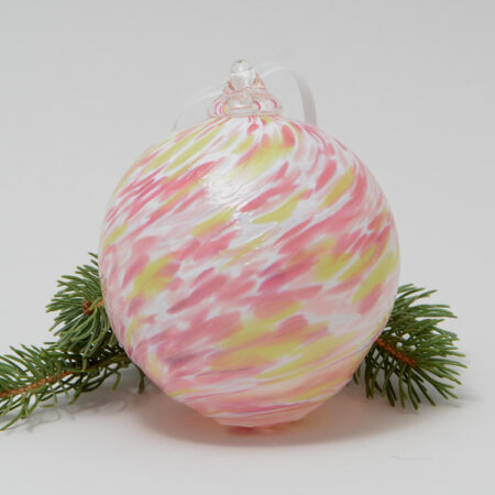 Handblown Glass Christmas Ornament - Bright Christmas Twist