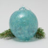 Handblown Glass Christmas Ornament - Transparent Ocean