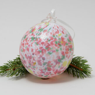 Handblown Glass Christmas Ornament - Festive Pink