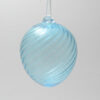 Handblown Glass Christmas Ornament - Optic Blue - Image 2
