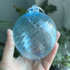Handblown Glass Christmas Ornament - Optic Blue - Image 3