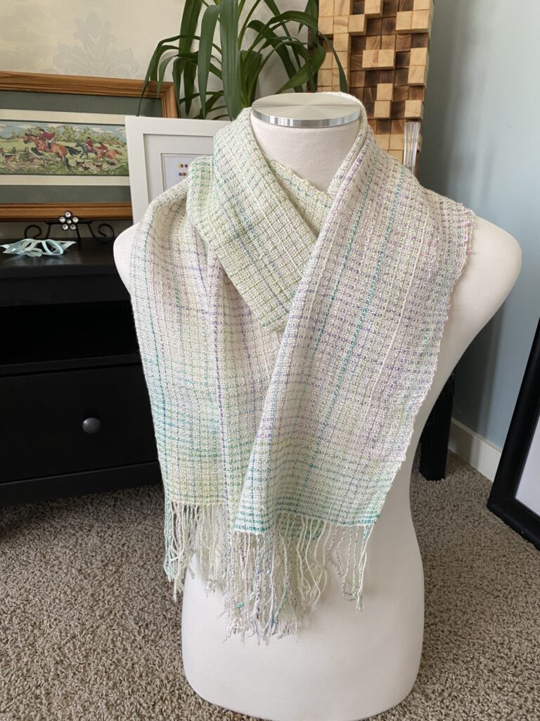 Zephyr Peacock Handwoven Scarf