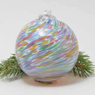 Handblown Glass Christmas Ornament - Prism Twist