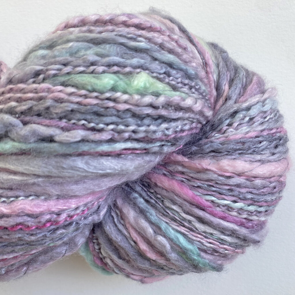 Handspun Art Yarn - Smoky Rose