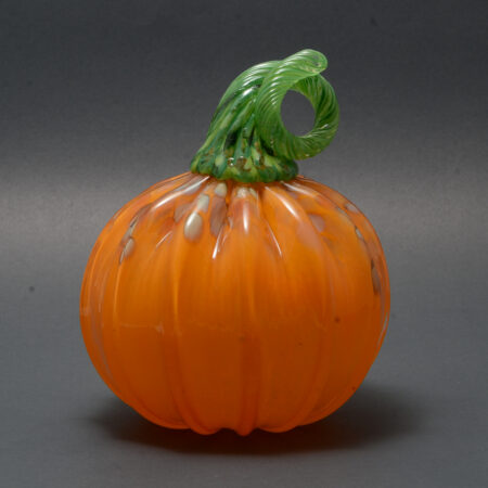 Hand Blown Glass Pumpkin - Dappled Traditional