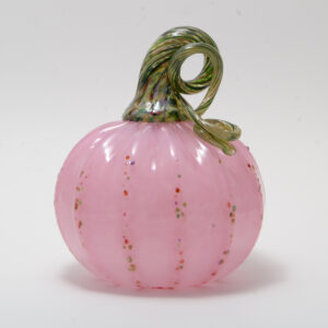 Hand Blown Glass Pumpkin - Winsome Pink