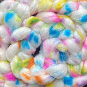 Hand-Dyed Roving - Confetti Angelfood