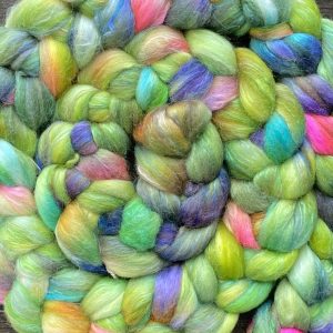 Hand-Dyed Roving - Rainforest