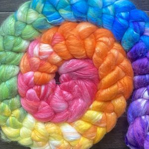 Hand-Dyed Roving - Regular Rainbow