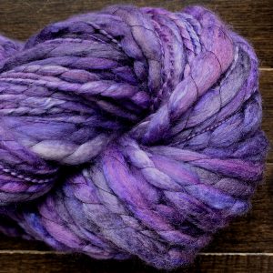 Handspun Art Yarn - Black Plum