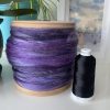 Handspun Art Yarn - Black Plum - Image 4