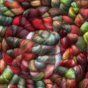 Hand-Dyed Roving - Rustic Christmas