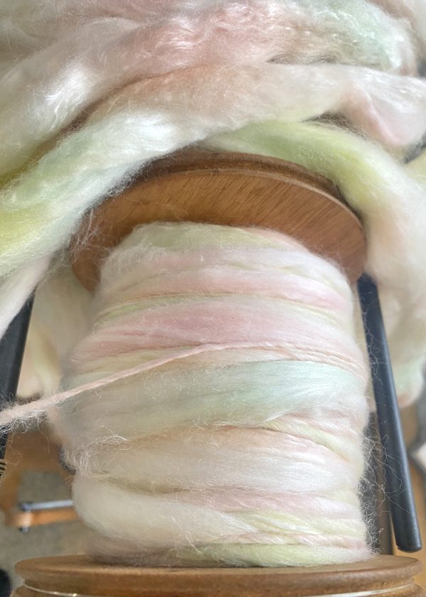 Handspun Art Yarn - Summer Melons - Image 6