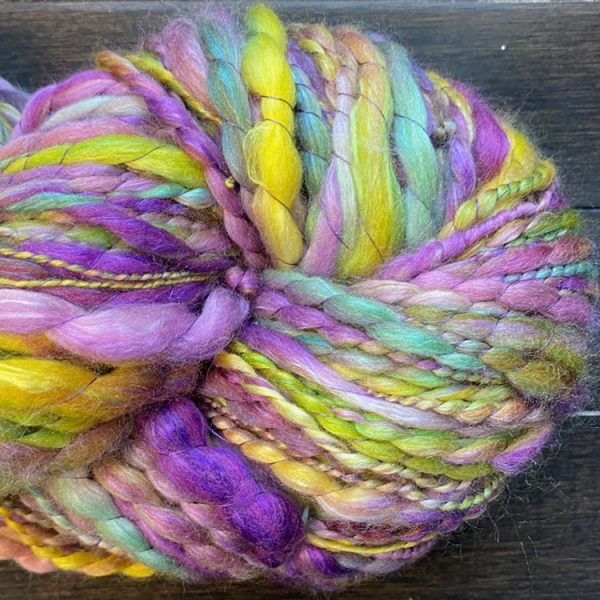 Handspun Art Yarn - Pansy Petals