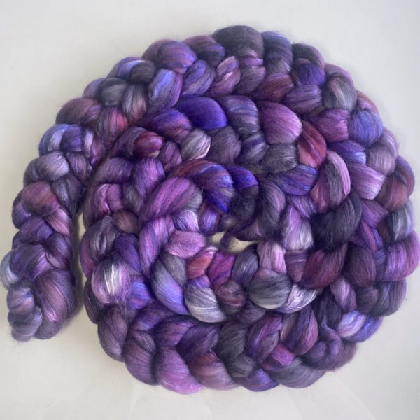 Hand-Dyed Roving - Black Plum - Image 3
