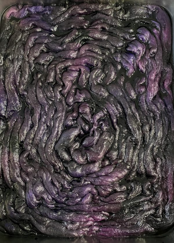 Hand-Dyed Roving - Black Plum - Image 5