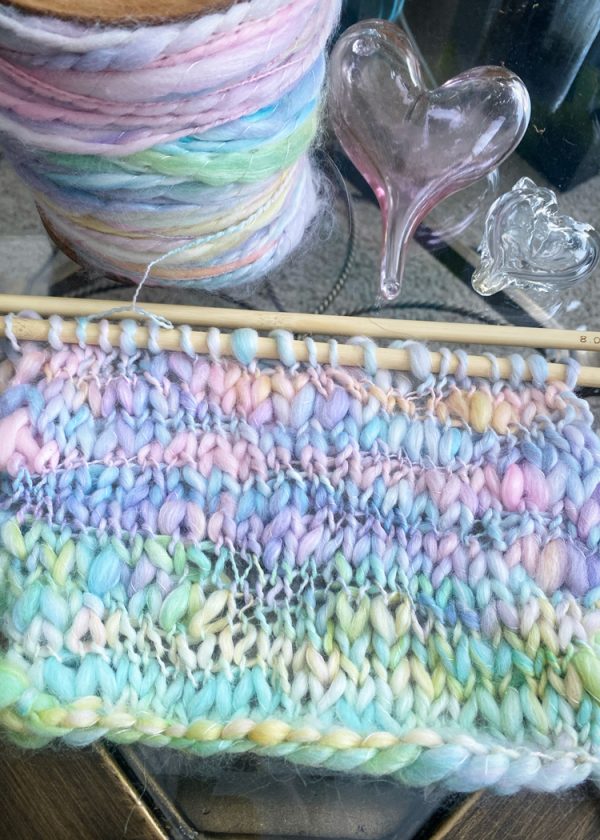 Handspun Art Yarn - Soap Bubble - Image 4