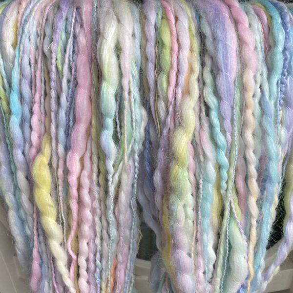 Handspun Art Yarn - Soap Bubble - Image 3