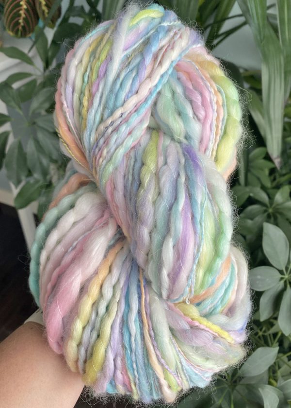 Handspun Art Yarn - Soap Bubble - Image 2