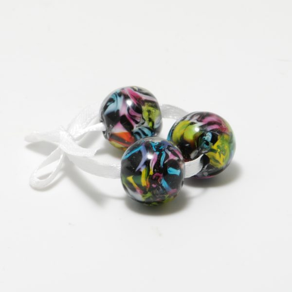 Bead Set: Rainbow Zebra Balls - Image 3