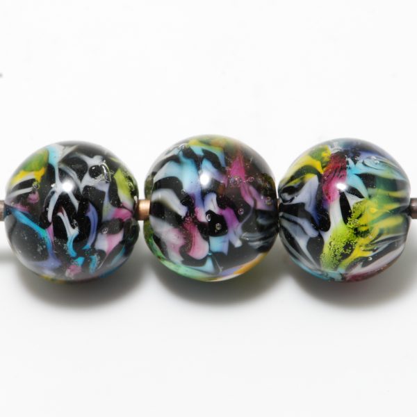 Bead Set: Rainbow Zebra Balls