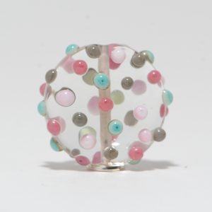 Focal Bead: Smoky Rose Dots