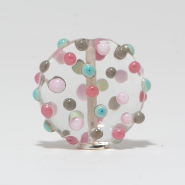 Focal Bead: Smoky Rose Dots