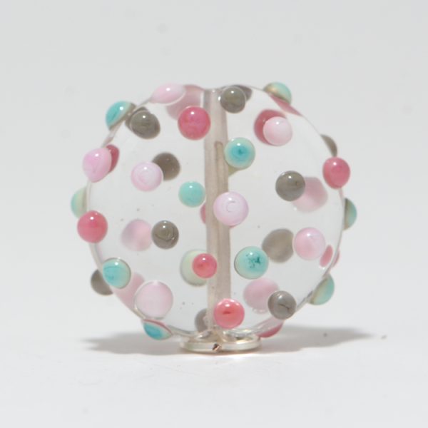 Focal Bead: Smoky Rose Dots - Image 2