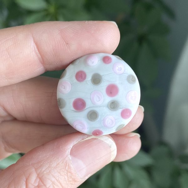 Focal Bead: Grey Smoky Rose - Image 3