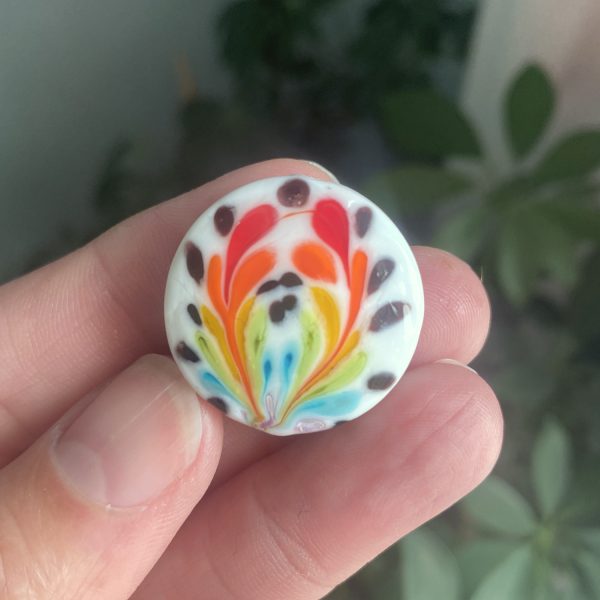 Focal Bead: Rainbow Flourish - Image 3