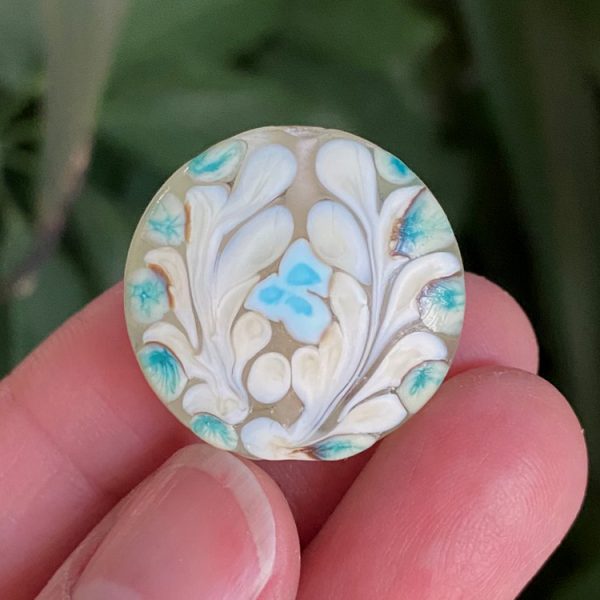 Focal Bead: Frosted Ivory Kelp - Image 3