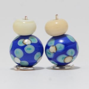 Earring Beads:  Cobalt Mint Dangles