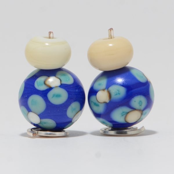 Earring Beads:  Cobalt Mint Dangles