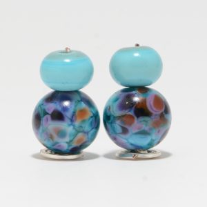 Earring Beads:  Turquoise Peacock Dangles