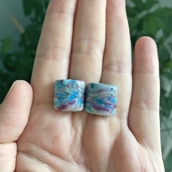 Earring Beads: Concrete Aloha Nuggets - Image 2