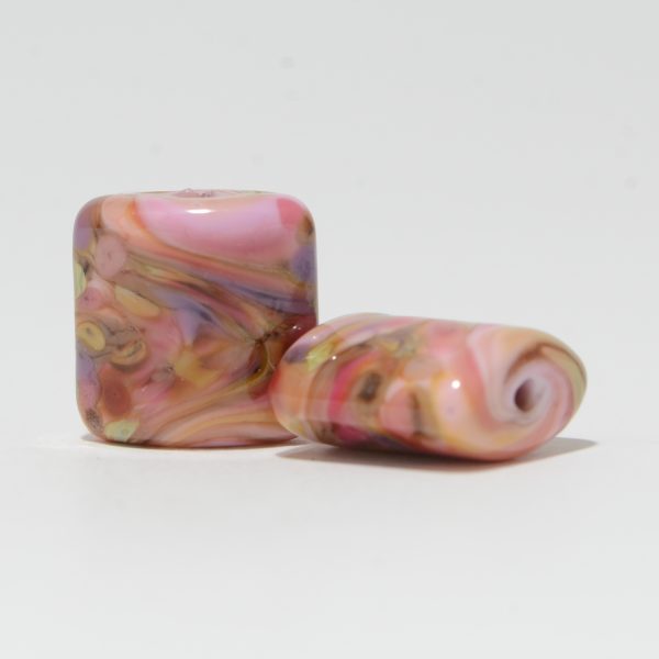 Earring Beads: Winsome Pink Nuggets - Image 2