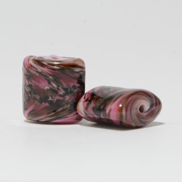 Earring Beads: Chocolate Cherry Nuggets - Image 2