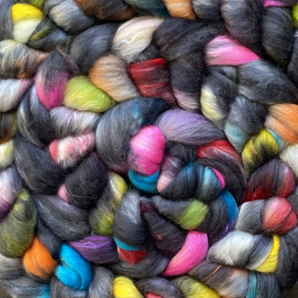 Hand-Dyed Roving - Fireworks