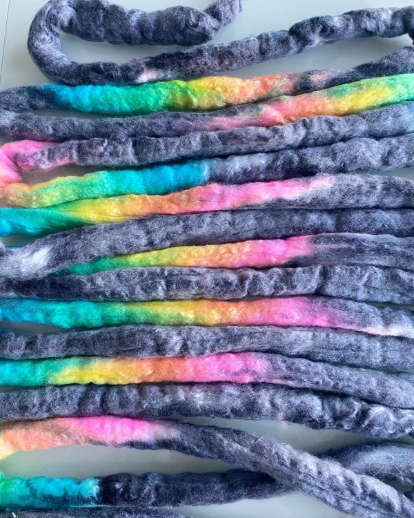 Hand-Dyed Roving - Rainbows in the Mist - Image 4