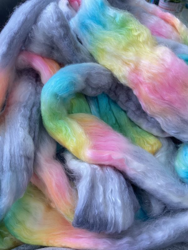 Hand-Dyed Roving - Rainbows in the Mist - Image 3