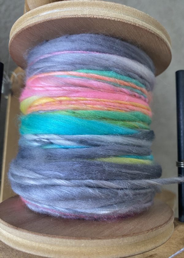 Handspun Art Yarn - Rainbows in the Mist - Image 5