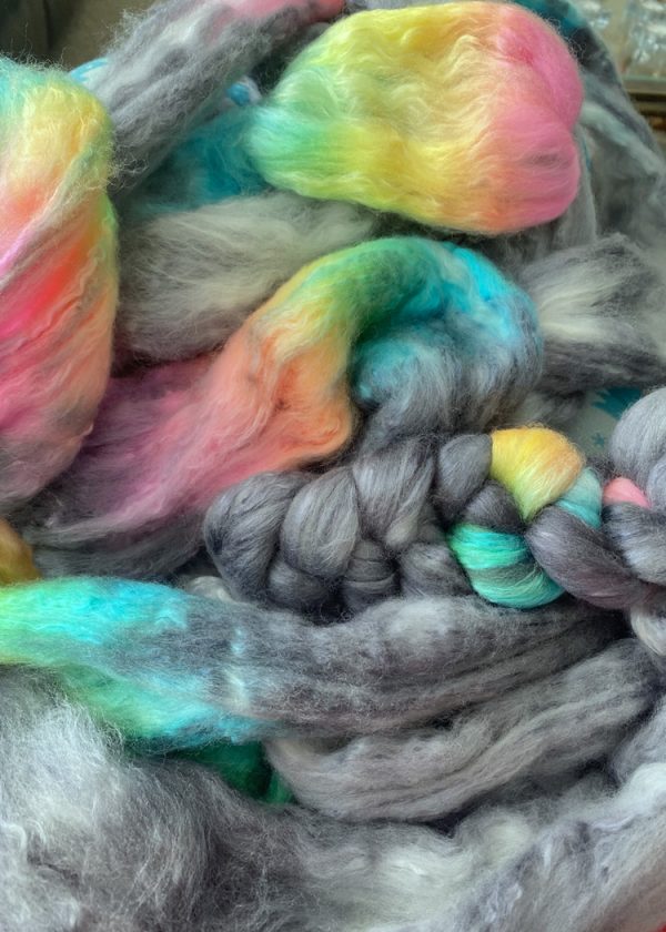 Handspun Art Yarn - Rainbows in the Mist - Image 6