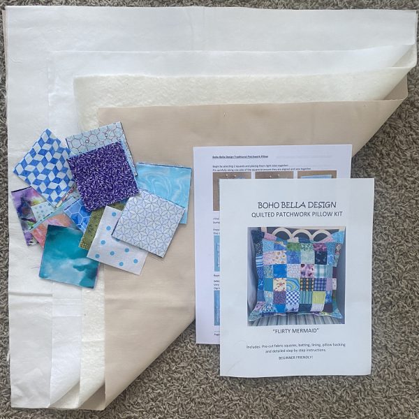 Quilted Pillow Cover Kit - Flirty Mermaid - Image 2