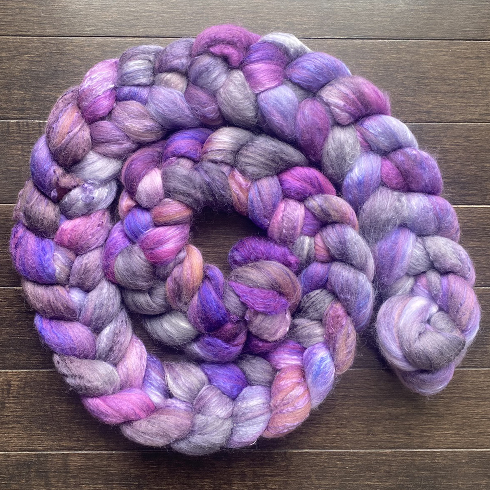 Handwoven Merino Wool Scarf - Black Plum - Image 10