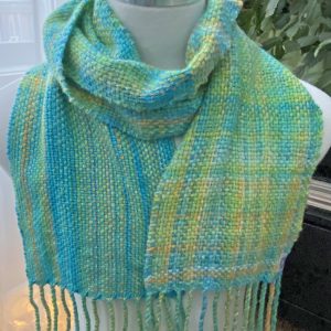 Handwoven Merino Wool Scarf - Finding Nemo