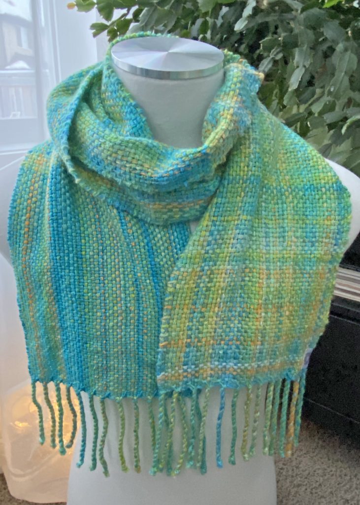 Handwoven Merino Wool Scarf - Finding Nemo