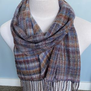Handwoven Merino Wool Scarf - Subtle Plaid